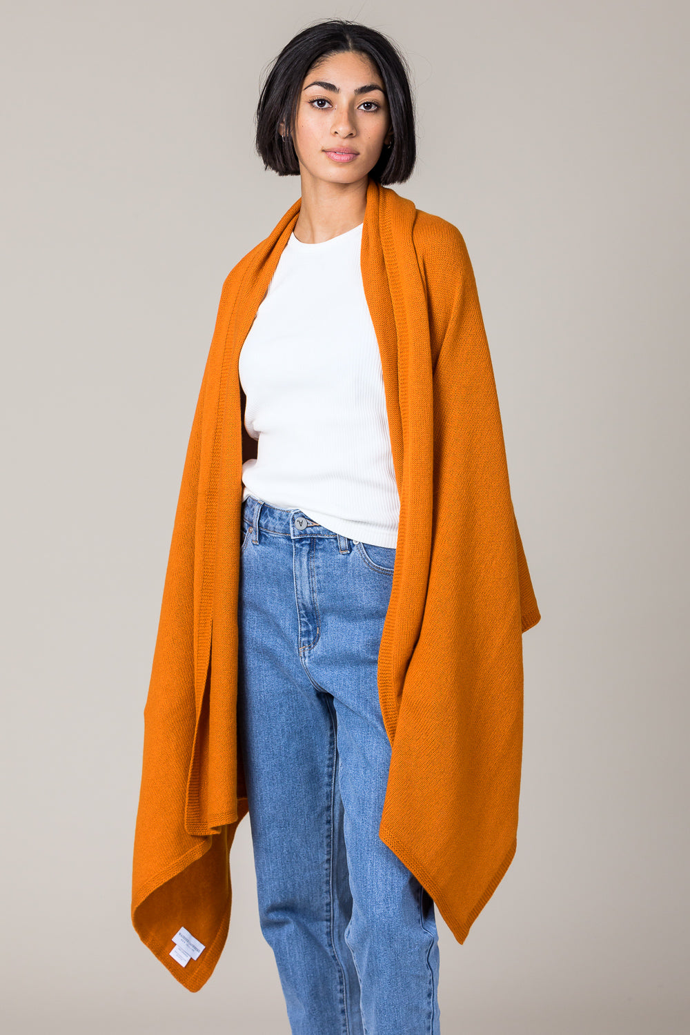 Cashmere Raw Edge Travel Wrap