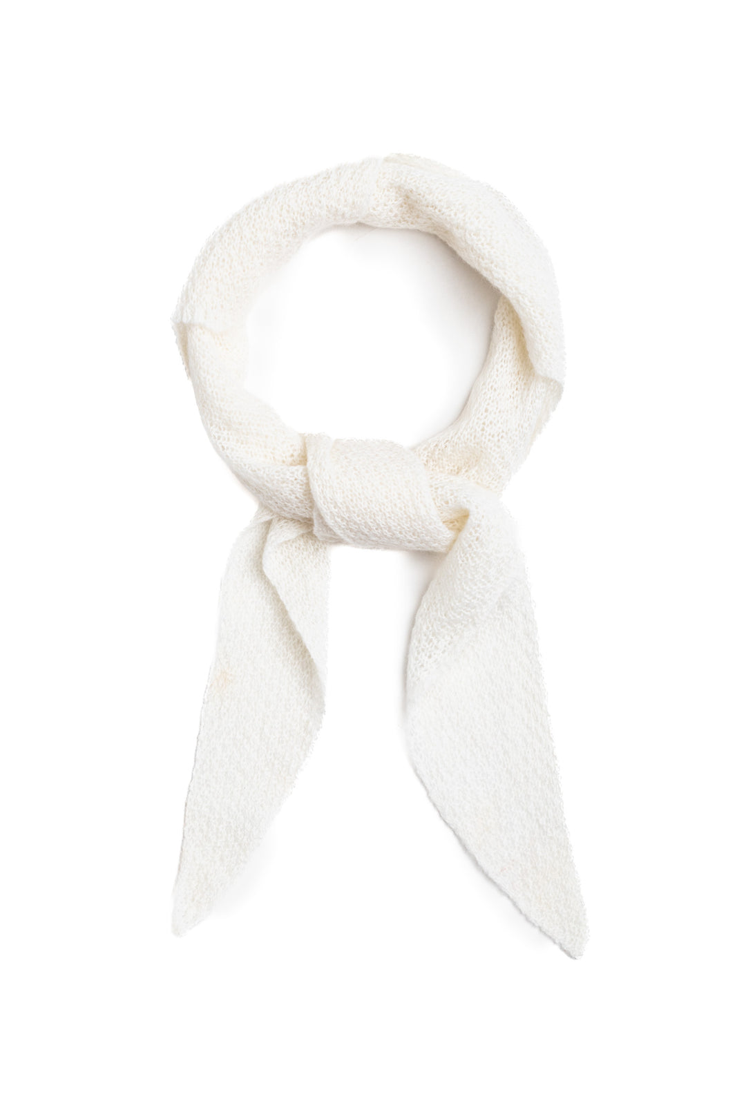 Cashmere triangle scarf #colour_antique-white