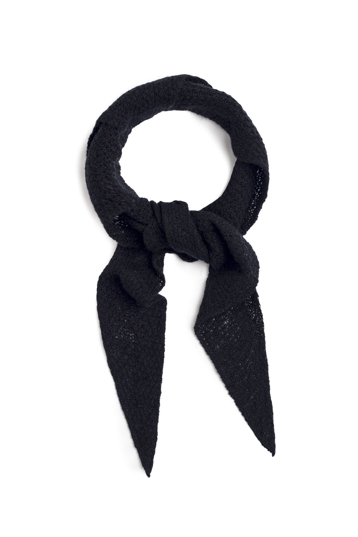 Cashmere triangle scarf #colour_black