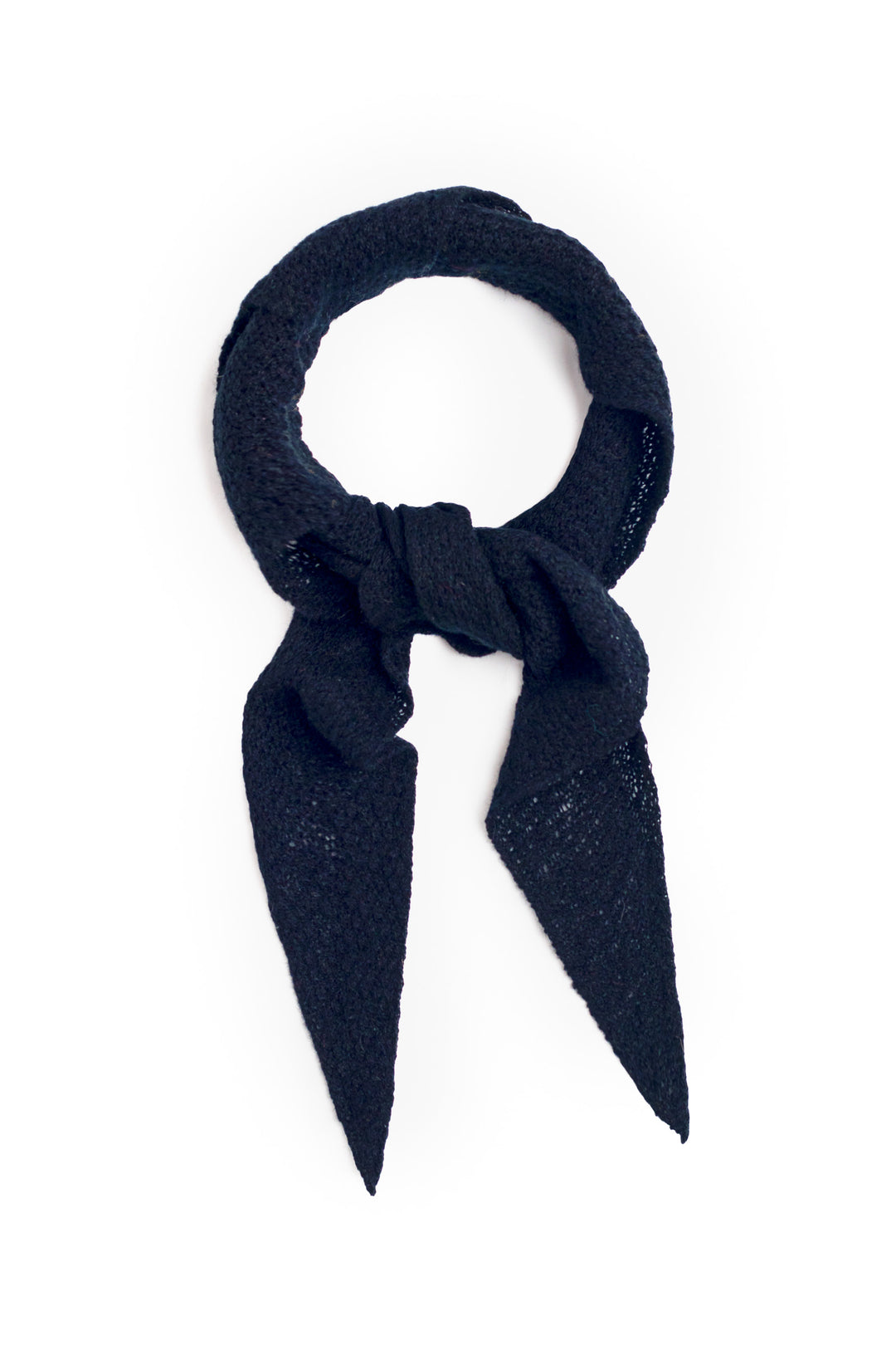 Cashmere triangle scarf #colour_navy
