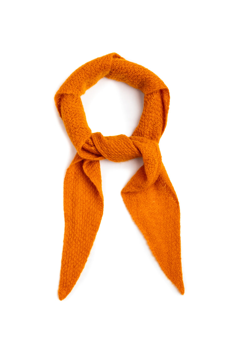 Cashmere triangle scarf #colour_spice-orange