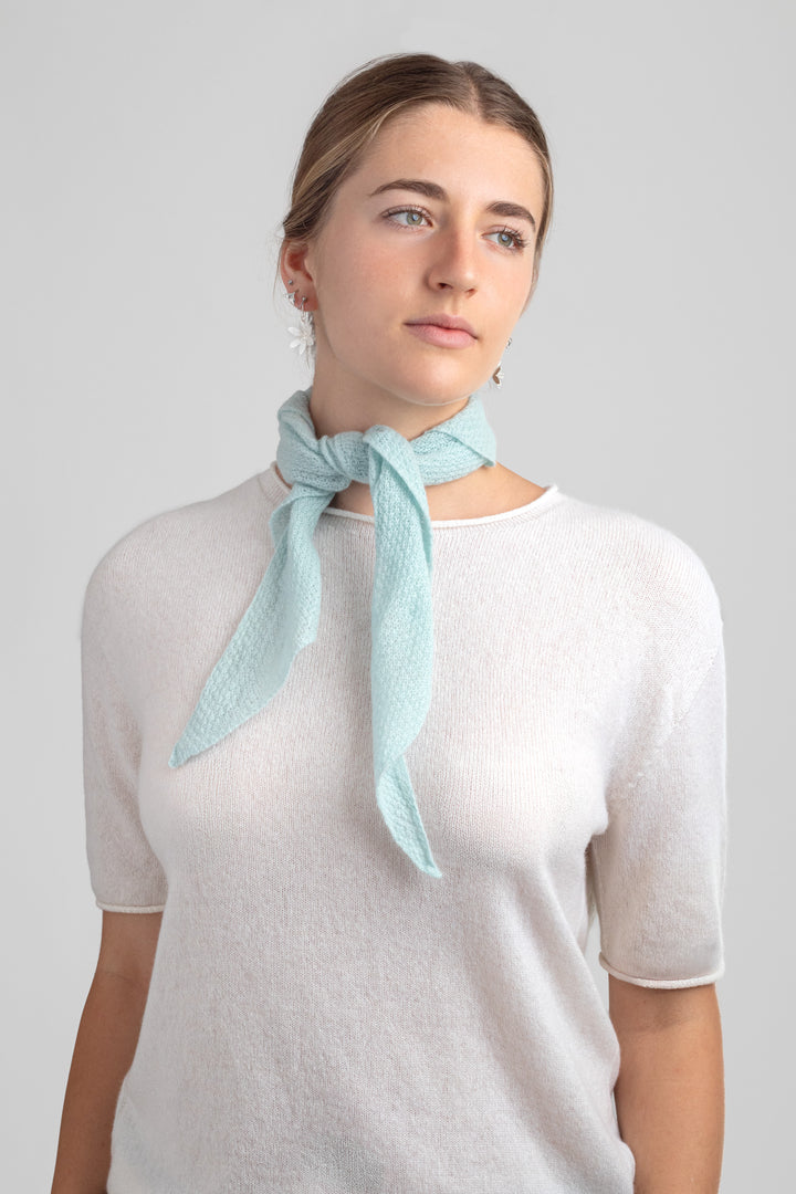 Cashmere triangle scarf #colour_spray