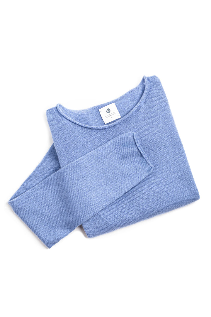 long sleeve cashmere t shirt - #colour_estate-blue