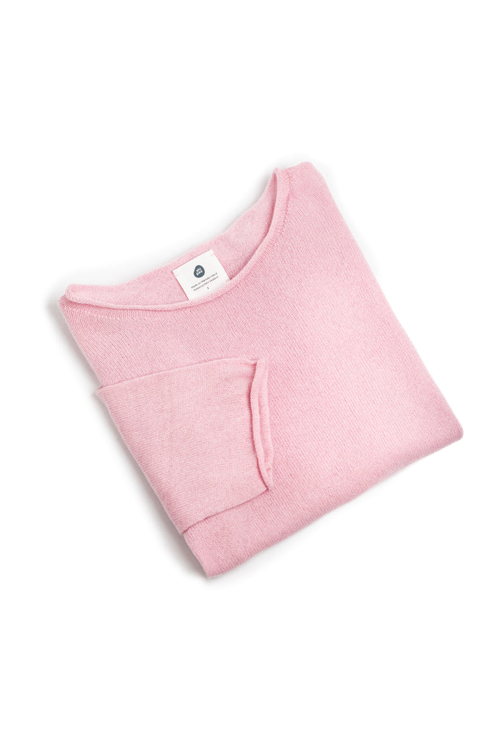 long sleeve cashmere t shirt - #colour_glamour-pink